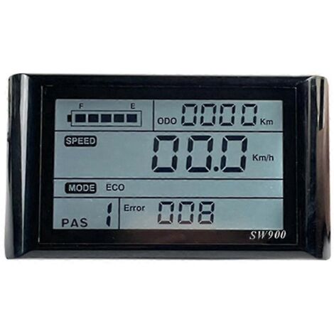 Compteur de vitesse pour vélo électrique Ebike Sw900 avec écran LCD, prise SM et enregistrement des instruments.