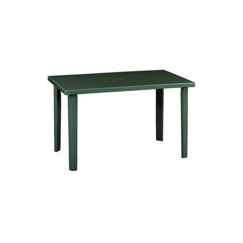 Table d'exte'rieur Marshall en polypropyle'ne finition brillante verte 120x70x72 cm