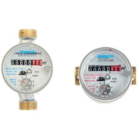 UEB compteur pour eau froide de 15/ mm 1//2/ pouces pour utilisation domestique et jardin avec raccords compteur deau froide