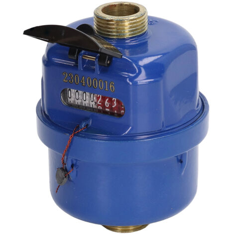 Compteur d'eau en laiton pour usage domestique, raccord 1/2 pouce, débitmètre volumétrique