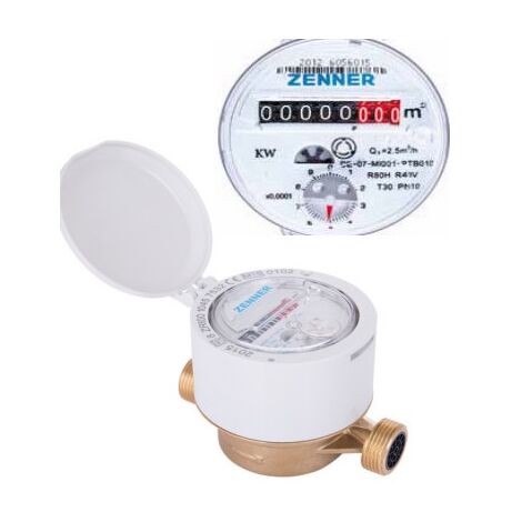 Compteur d'eau ETKD-M (eau chaude) - ZENNER Dimensions : 20 mm