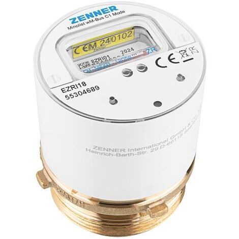 Compteur d’eau sans fil à capsule Zenner Minolist KOAX 2" V2 30°C 2,5 R40V 325 RK ZR, wireless M-Bus