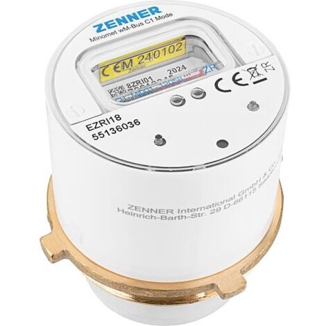 Compteur d’eau sans fil à capsule Zenner Minomuk (2 1/4") V2 90°C 2,5 R40V 325 RK ZR, wireless M-Bus