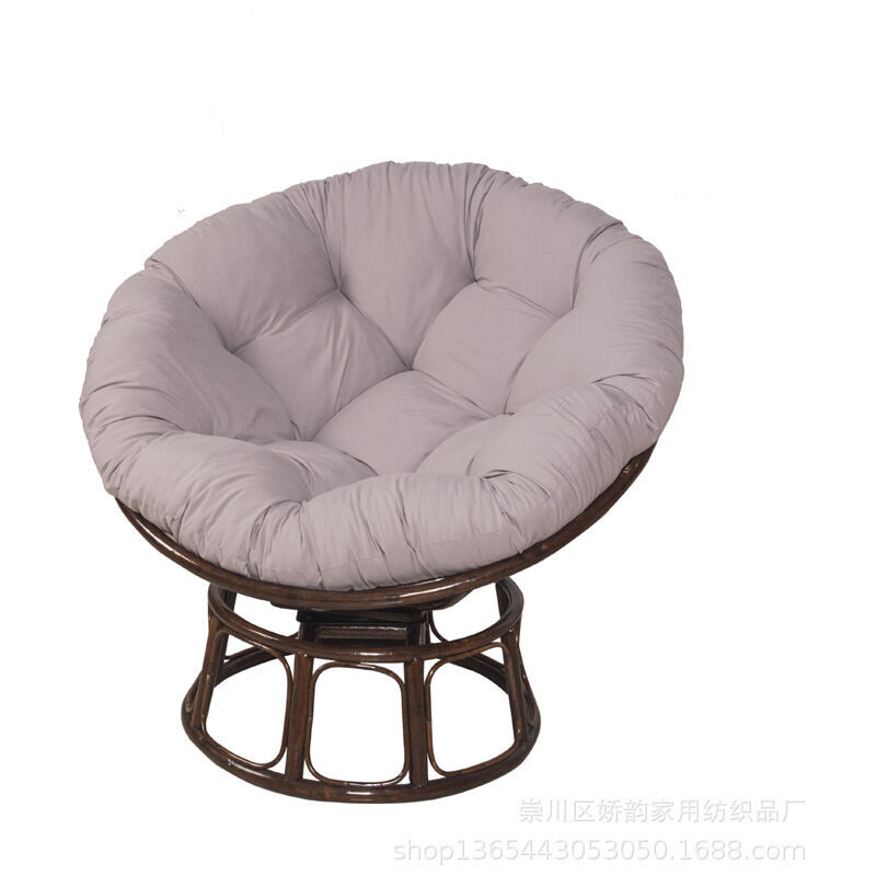 KZQ - Coussin papasan rond coussin de chaise capitonné arrondi coussin de sol épais couleur unie confortable, Garden Cushion, Rattan Armchair