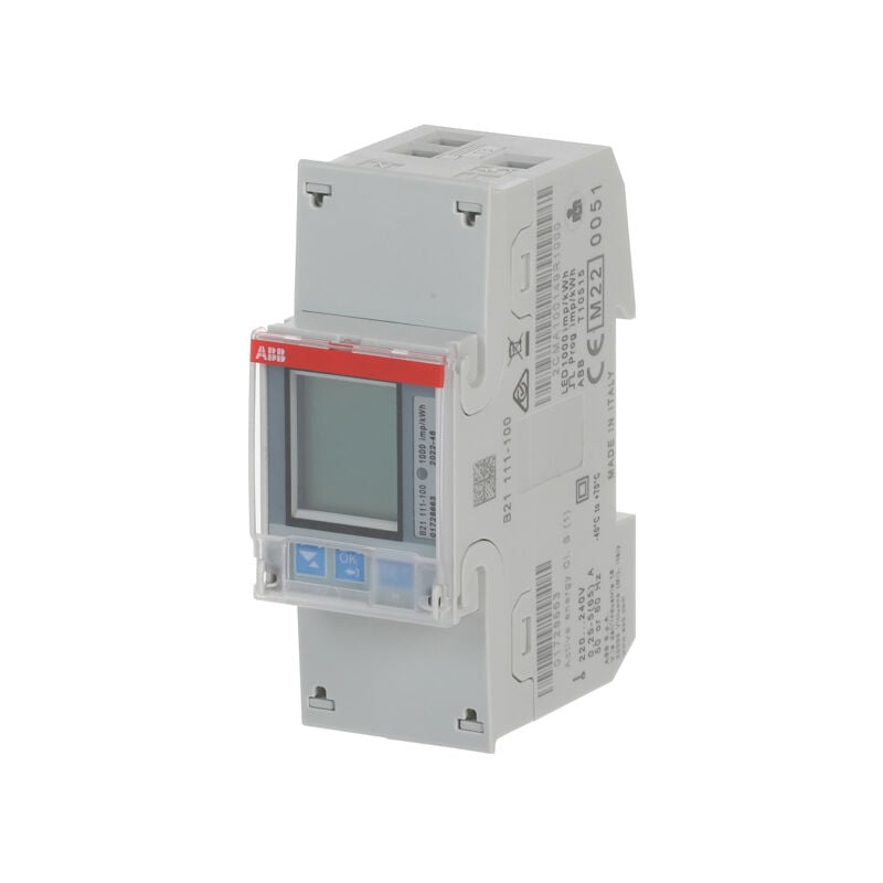 ABB - Compteur B21 Monophase Mesure Directe 65A Steel Mid