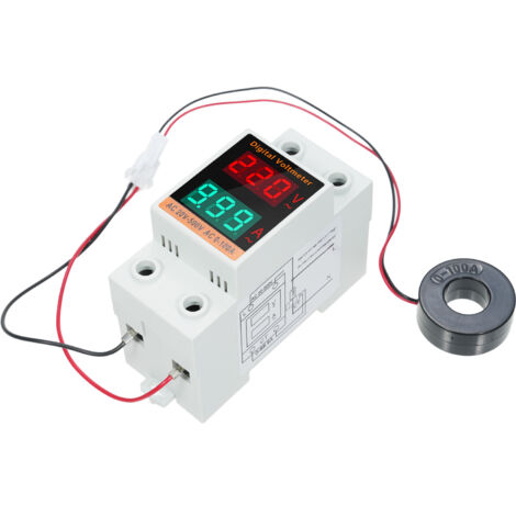 Compteur d'énergie monophasé C45-2042VA avec transformateur PC ignifuge DIN rail