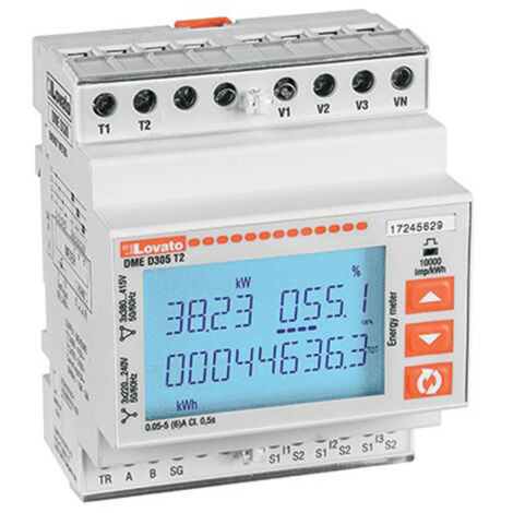 Compteur d'énergie triphasé Lovato 5A 4U DMED305T2