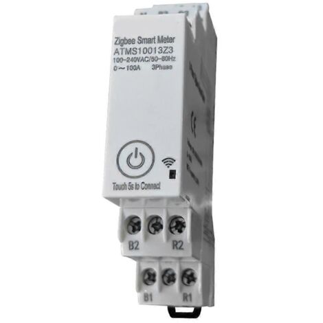 Compteur d'énergie triphasé Zigbee, compteur d'énergie ferroviaire multifonctionnel