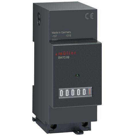 Compteur dheures de fonctionnement Müller BW 70.29 24V 50-60Hz Minuterie à rouleaux - noir