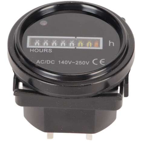 Compteur d'heures mécanique professionnel haute précision 140‑250V AC/DC pour véhicules, voitures, bateaux et motos