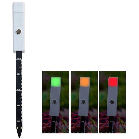 Compteur d'humidité du Sol Végétal, Outil de Rappel Succulent de Pénurie d'eau pour Le Soin des Plantes D'intérieur Testeur de Sol Plante Compteur d'eau Blanc