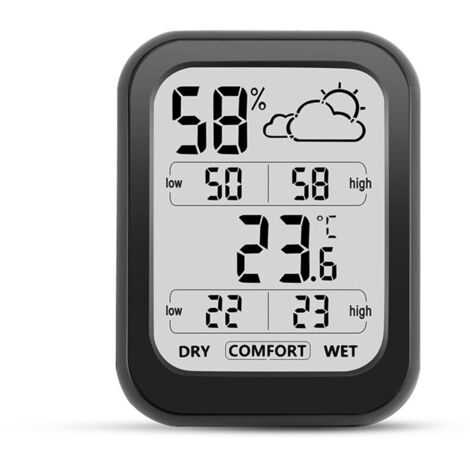 Compteur d'humidité et de température, compteur d'humidité numérique - Prévisions météorologiques Testeur d'humidité de la température intérieure Mesure en temps réel - Compteur de température électro