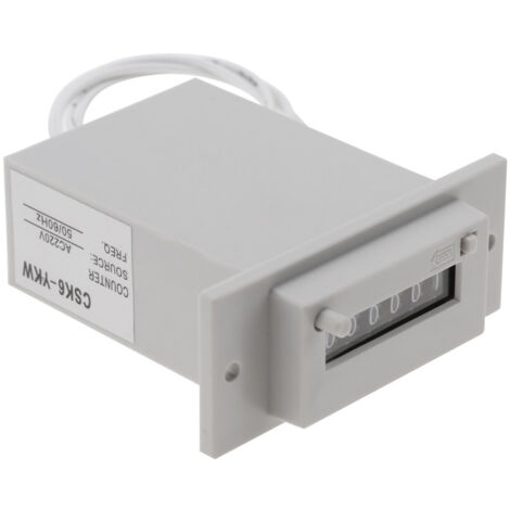 Compteur d'impulsions électromagnétique 6 chiffres CSK6-YKW, alimentation AC110V/AC220V/DC24V