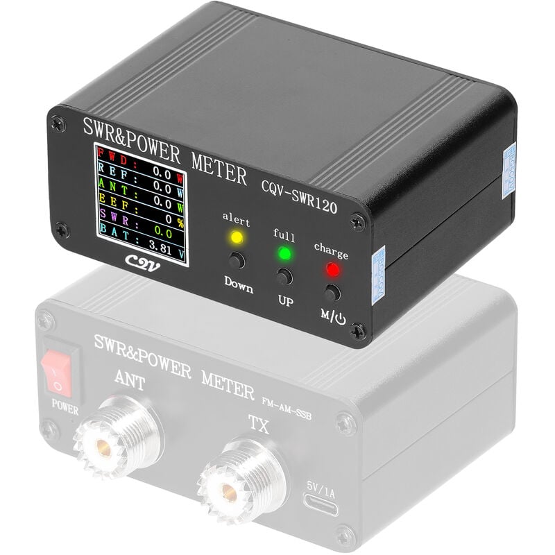 Compteur d'ondes stationnaires 1.8 MHz-54 MHz 240240 affichage LCD numérique SWR compteurs d'ondes courtes 0.5-120 W Watt mètre de puissance