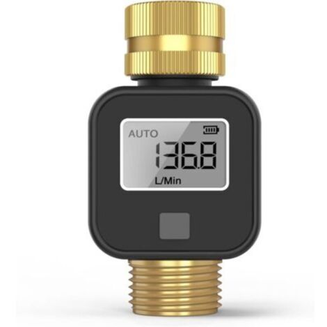 Compteur eau numérique, 4 modes de contrôle de la consommation, débitmètre avec filetage en laiton pour tuyau d'arrosage