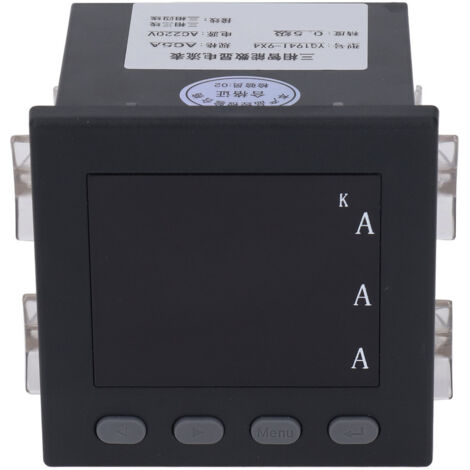 Compteur électrique intelligent programmable 220V triphasé avec affichage numérique LED pour mesure de courant