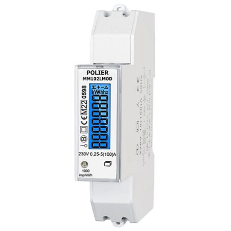 COMPTEUR ÉLECTRIQUE MONOPHASÉ 100 A MID POLIER