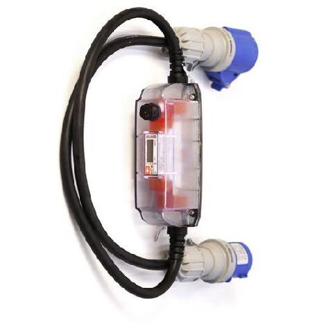Compteur électrique monophasé 16 A mobile CEE16 pour sous facturation