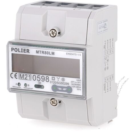 COMPTEUR ÉLECTRIQUE TÉTRA 80A SIMPLE TARIF MID - MTR80LM