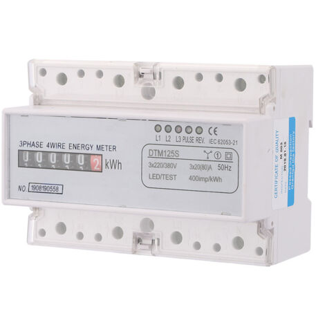 Compteur Électrique Triphasé 20‑80A 220‑380V - Mesure Précise KWh et Surveillance de la Consommation