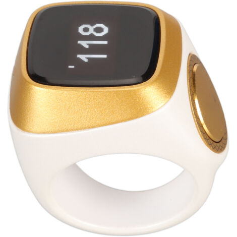 Compteur électronique de 18 mm avec affichage numérique de 0,49 pouce et fonction vibration - anneau de comptage intelligent blanc