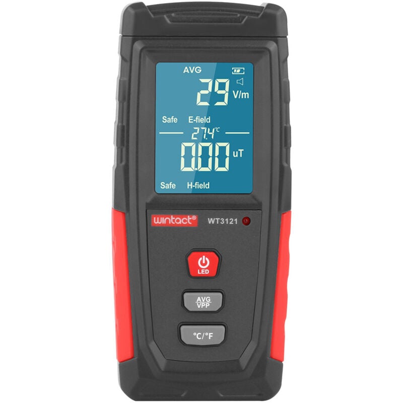 Compteur emf, détecteur de rayonnement électromagnétique numérique , testeur emf portatif, équipement de chasse aux fantômes, moniteur de champ