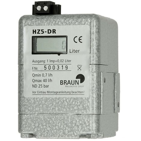 Compteur fioul HZ5DR avec affichage LCD et contact REED