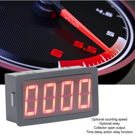 Compteur Fréquence Numérique LED 100kHz avec Relais et Alarme, Alimentation DC 8-24V