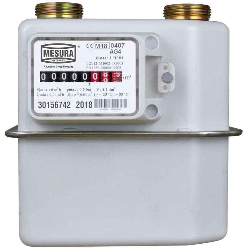 Favex - Compteur Gaz Naturel ou gpl Type G4 mesura - débit 4m3/h maxi - pression maxi 500 mbar