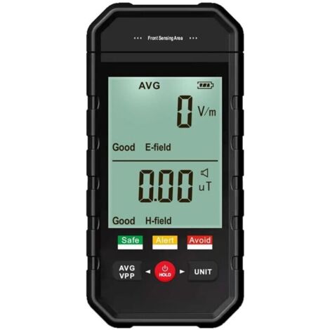 Compteur Geiger, Détecteur de Rayonnement de Champ électromagnétique avec Alarme Automatique D\'affichage LCD Rétroéclairé, Testeur EMF Portable pour les Inspections EMF du Bureau à Domicile