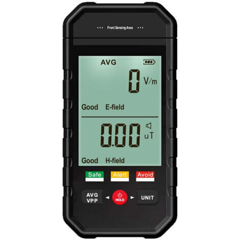 Compteur Geiger – Détecteur de rayonnement électromagnétique avec alarme sonore et lumineuse – Affichage LCD rétroéclairé – Plage de mesure 5Hz-3500MHz
