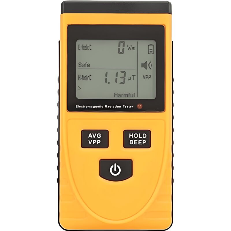 Sjlerst - Compteur Geiger- Détecteur de Rayonnement Electromagnétique emf Portable avec Alarme Sonore et Lumineuse Testeur de Rayonnement de Champ