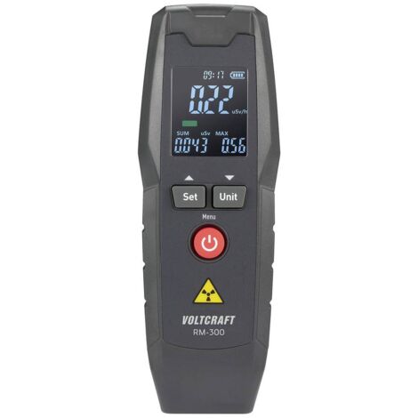 Voltcraft – Compteur Geiger – Alimentation USB – Détection bêta, gamma, rayons X – Alarme sonore réglable – Écran rétroéclairé - RM-300