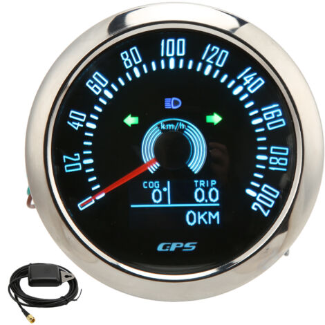 Compteur GPS 85mm 7 Couleurs Rétroéclairé Réglable pour Voiture Camping-Car Bateau