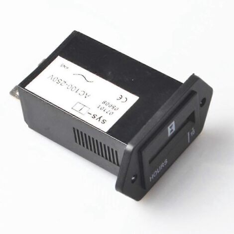 Compteur horaire à quartz scellé complet 6 chiffres AC100-250V pour générateurs, bateaux et automobiles
