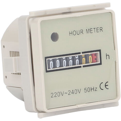 Compteur horaire industriel BERM, précision élevée, 0‑99999H59M, compatible AC 220‑240V