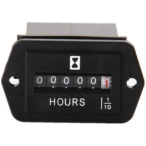 Compteur horaire mécanique CC 6-80 V - Compteur horaire pour moteur, générateur, bateau, automobile, motocross