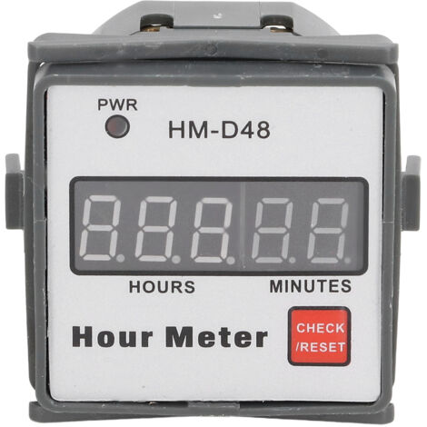 Compteur horaire numérique 0‑999.99h pour moteurs 220V AC - Affichage LED digital
