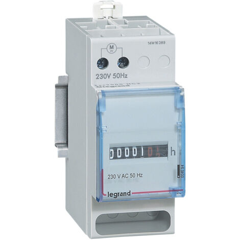compteur horaire totalisateur - 230 volts - 2 modules - legrand 004694
