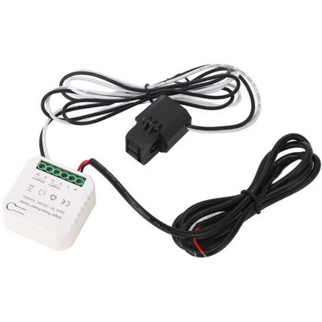 Compteur intelligent d’énergie électrique avec communication ZigBee, destiné à la mesure de l’énergie (kWh), équipé d’une pince ampèremétrique de 80 A, plage de tension d’alimentation : 90–250 VCA