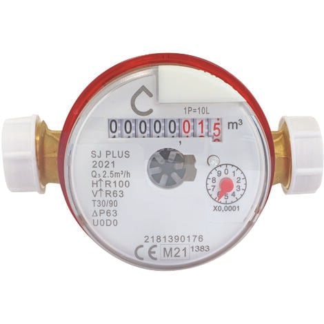 Compteur jet unique Eau chaude Calibre 15 Double Mâle 20/27