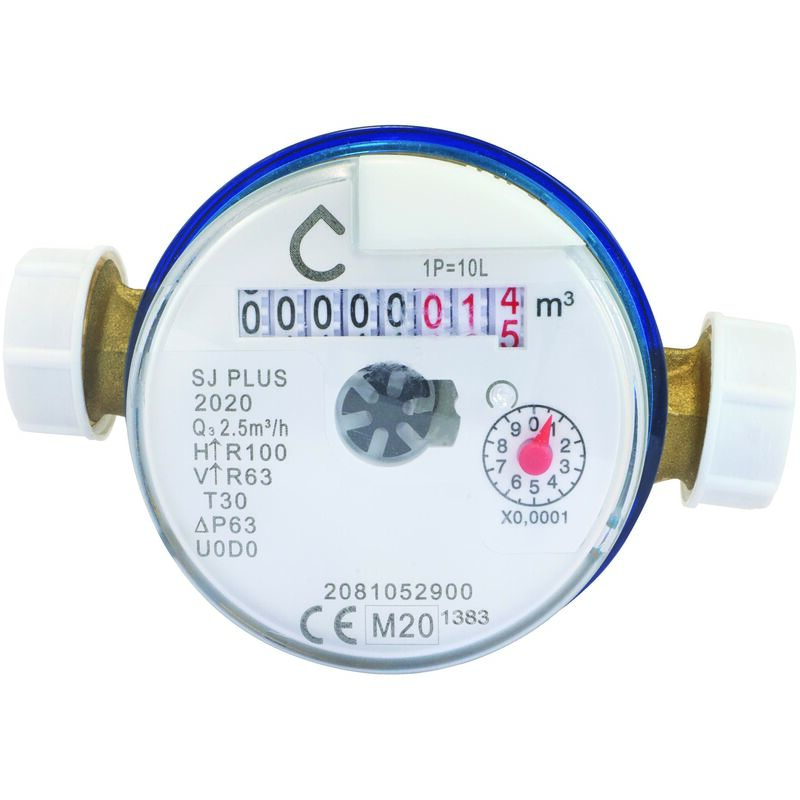 Centrale Brico - Compteur jet unique Eau froide Calibre 15 Double Mâle 20/27