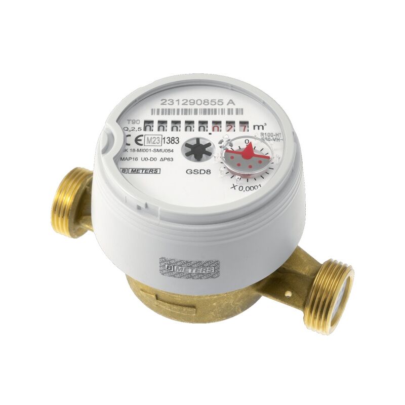 Compteur jet unique eau froide et eau chaude pré-équipé radio 1708 calibre 15 Sferaco