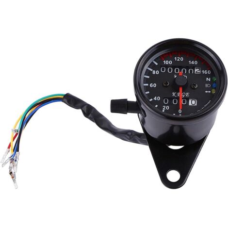 Compteur kilométrique de moto noir