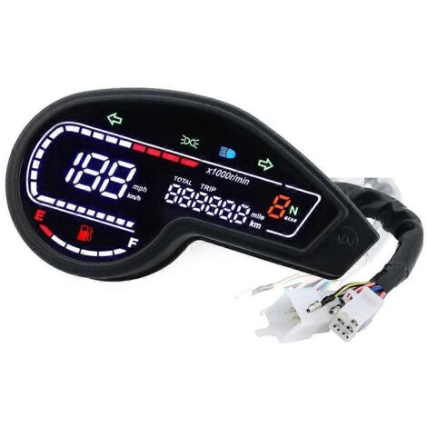 Compteur kilométrique numérique LED rétroéclairé, tachymètre digital de vitesse, accessoire de réparation pour tableau de bord.