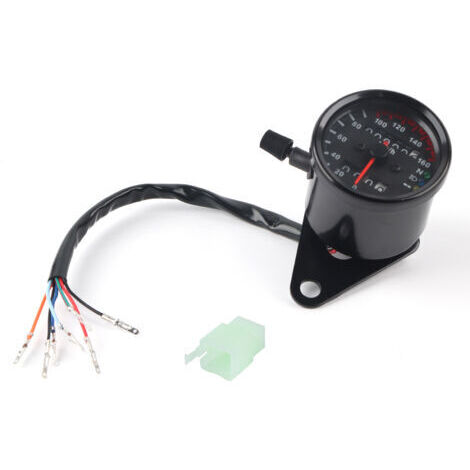 Compteur kilométrique universel pour moto, compteur de vitesse, double Signal de lecture KM/H, noir