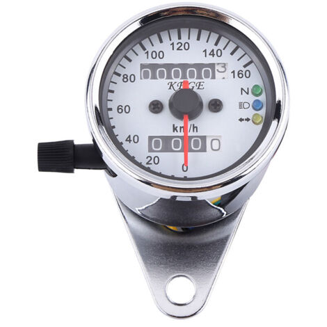 Compteur kilométrique universel pour moto, indicateur de vitesse, signal KM/H, argent