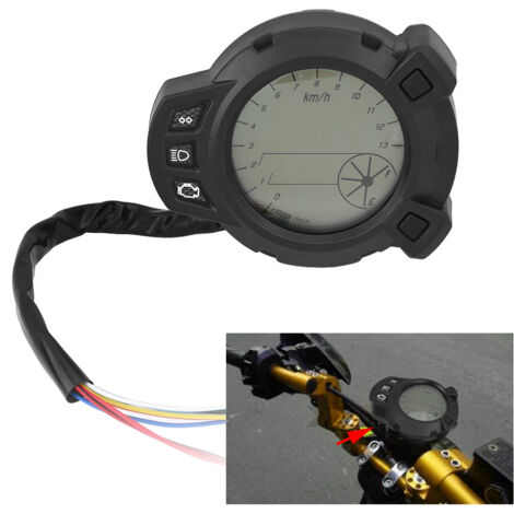 Compteur LCD 7 couleurs pour Yamaha BMS125 - Vitesse, odomètre, tachymètre moto