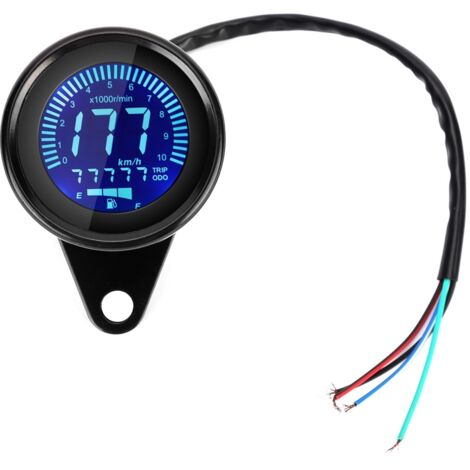 Compteur LCD pour moto, 7 couleurs, compteur de vitesse, odomètre, jauge, Instrument de Modification, accessoire