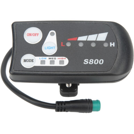 Compteur LED S800 pour vélo électrique/scooter avec connecteur étanche 36V/48V universel